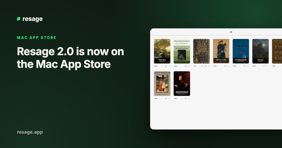 Resage 2.0 Is Now on the Mac App Store